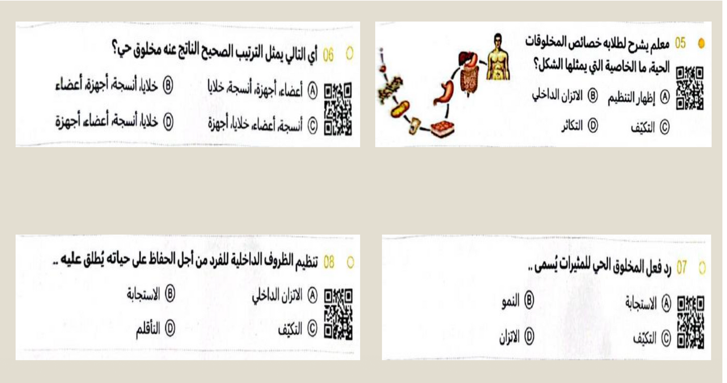 احياء لاختبار التحصيلي